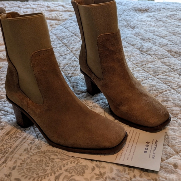Portland leather goods Vero Chelsea boots in Taupe 7.5 - Picture 7 of 8